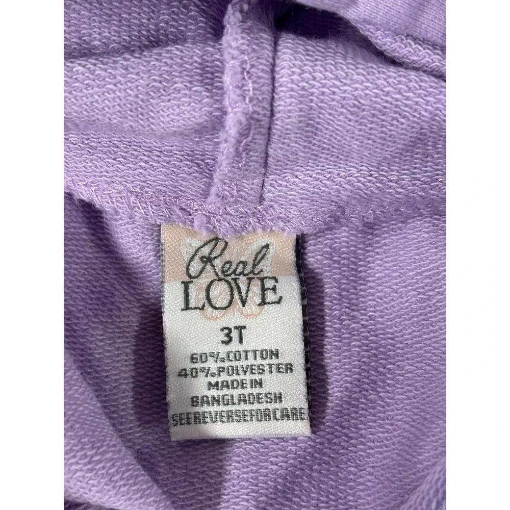 Kids Lavender Hoodie Sweatshirt & Skirt Set Bow Applique‎ Size 3T Girls